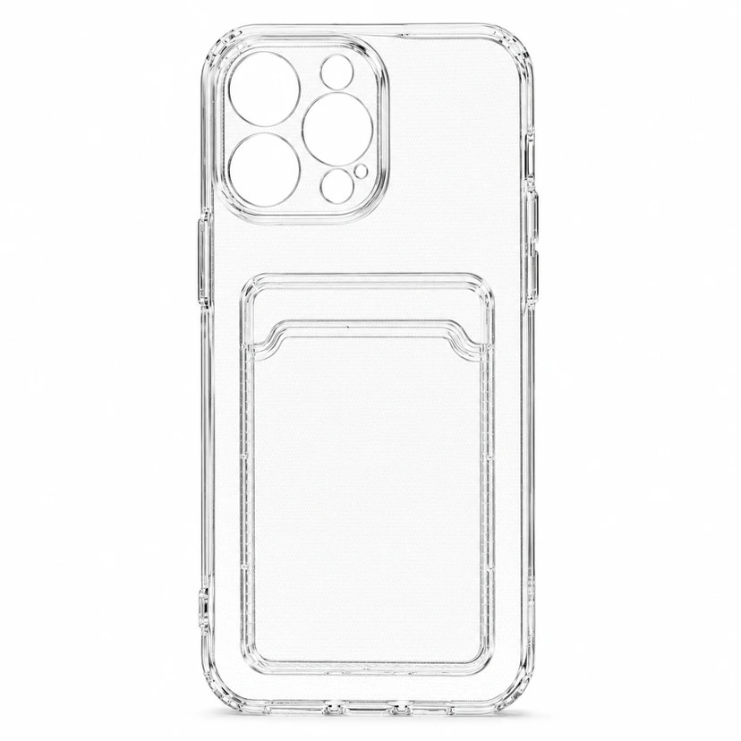 Чехол-накладка с картхолдером - SC276 для Apple iPhone 14 Pro Max (transparent)