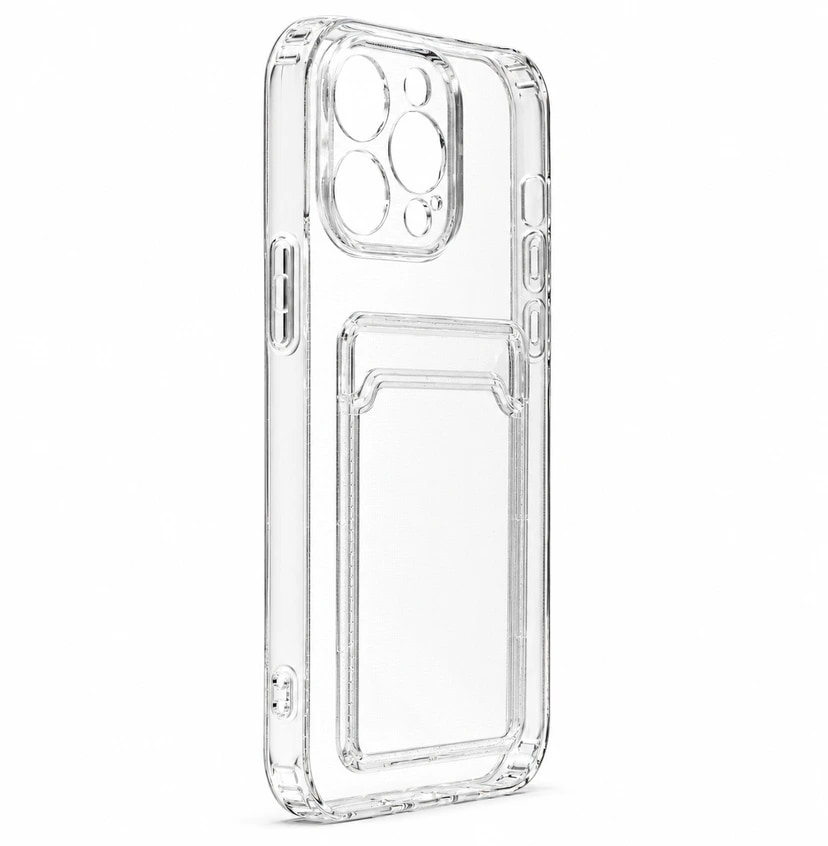 Чехол-накладка с картхолдером - SC276 для Apple iPhone 14 Pro Max (transparent) — фото 2