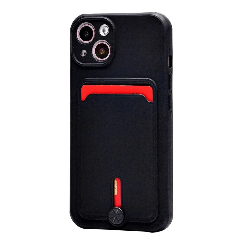Чехол-накладка с картхолдером - SC304 для Apple iPhone 14 (black)