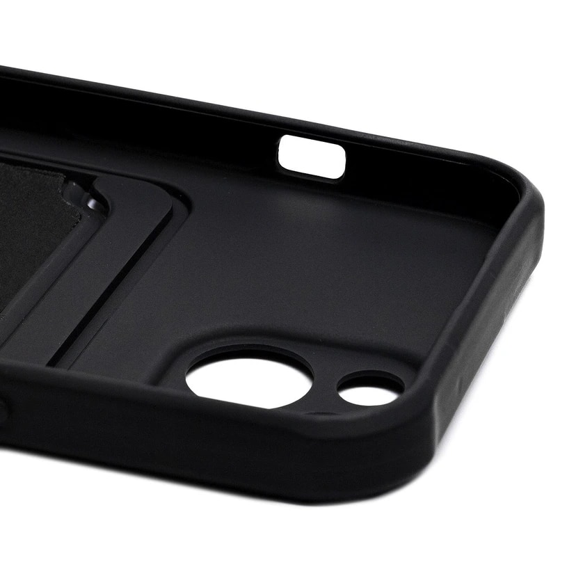 Чехол-накладка с картхолдером - SC304 для Apple iPhone 14 (black) — фото 2