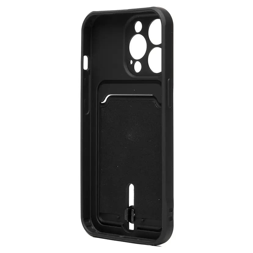 Чехол-накладка с картхолдером - SC304 для Apple iPhone 14 Pro (black) — фото 2