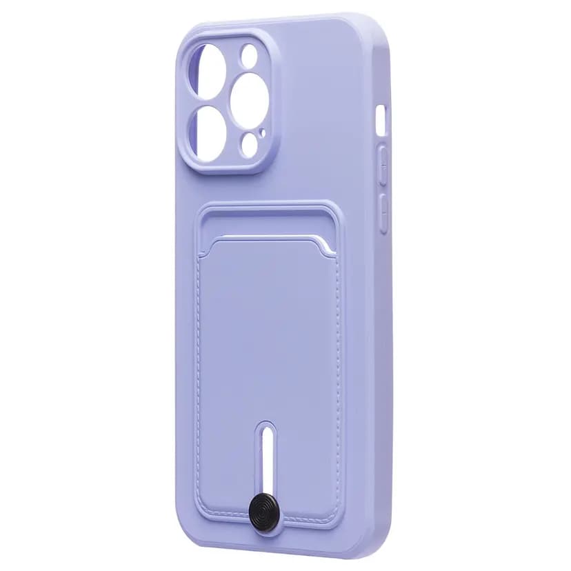 Чехол-накладка с картхолдером - SC304 для Apple iPhone 14 Pro Max (light violet)