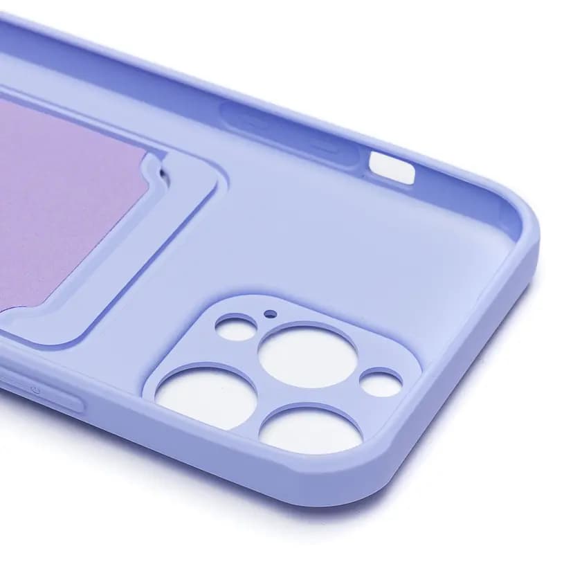 Чехол-накладка с картхолдером - SC304 для Apple iPhone 14 Pro Max (light violet) — фото 2