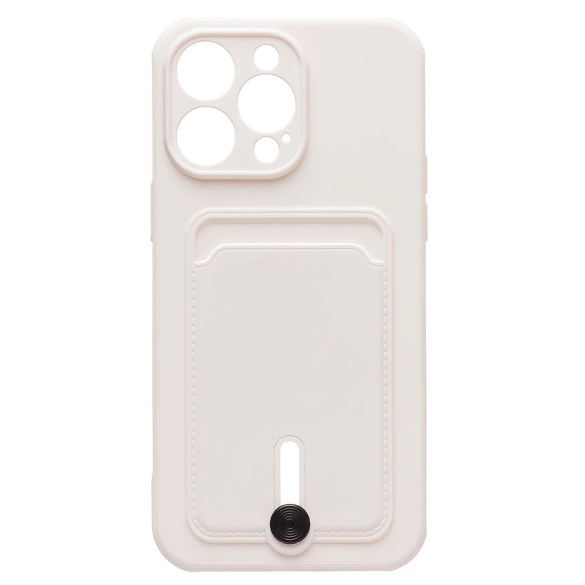 Чехол-накладка с картхолдером - SC304 для Apple iPhone 14 Pro Max (white) — фото 2