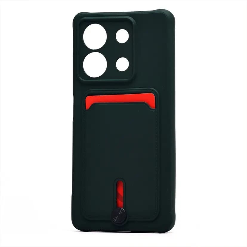 Чехол-накладка с картхолдером - SC304 для Redmi Note 13 5G (dark green)