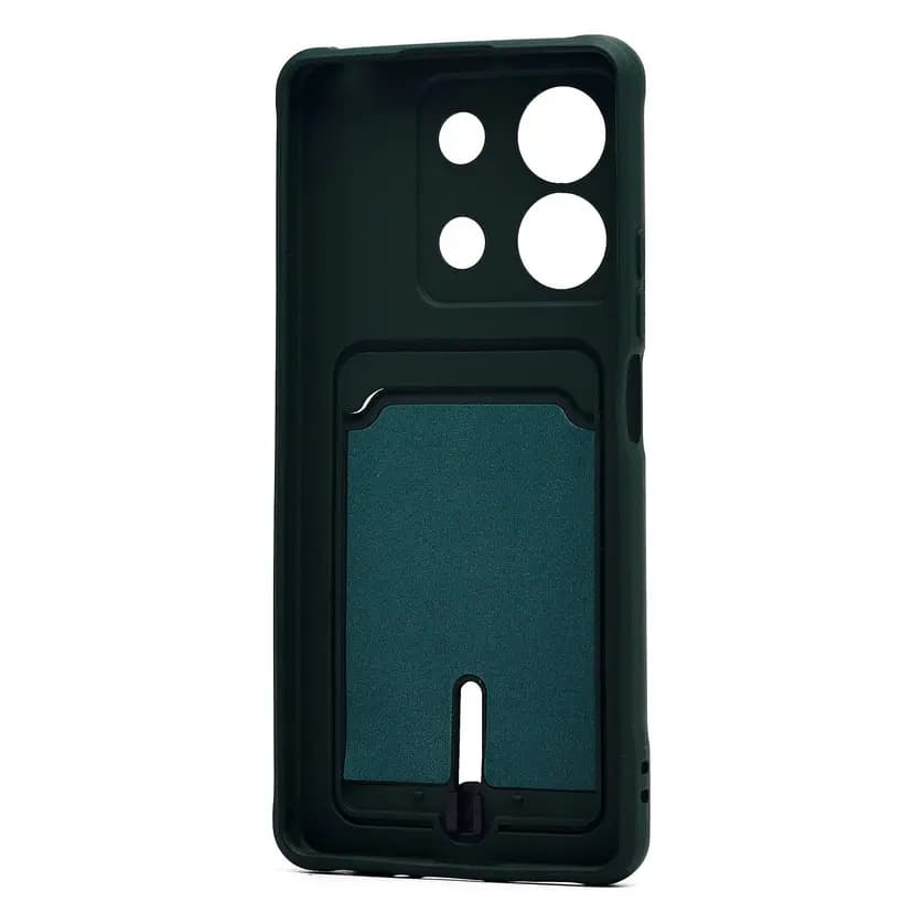 Чехол-накладка с картхолдером - SC304 для Redmi Note 13 5G (dark green) — фото 2