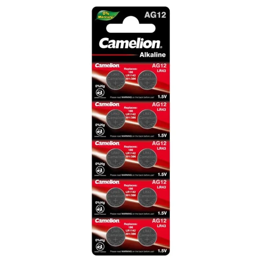 Батарея - Camelion AG12/LR1142/SR43W/LR43/RW84 (1 шт)