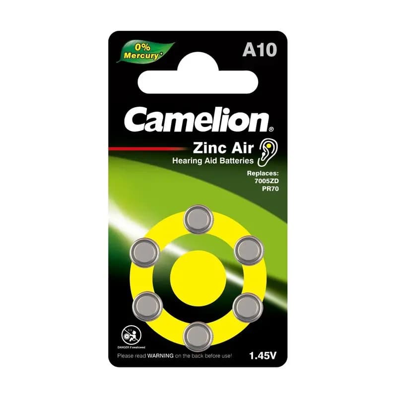 Батарея - Camelion ZA10/PR70 (для слуховых аппаратов) (6 шт)