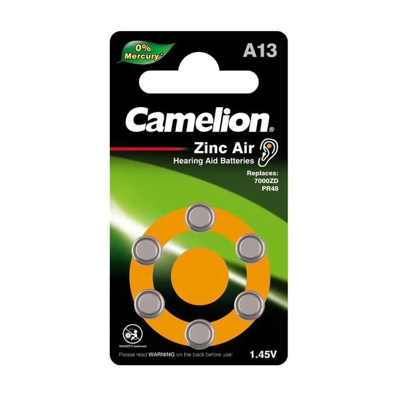 Батарея - Camelion ZA13/PR48 (для слуховых аппаратов) (6 шт)