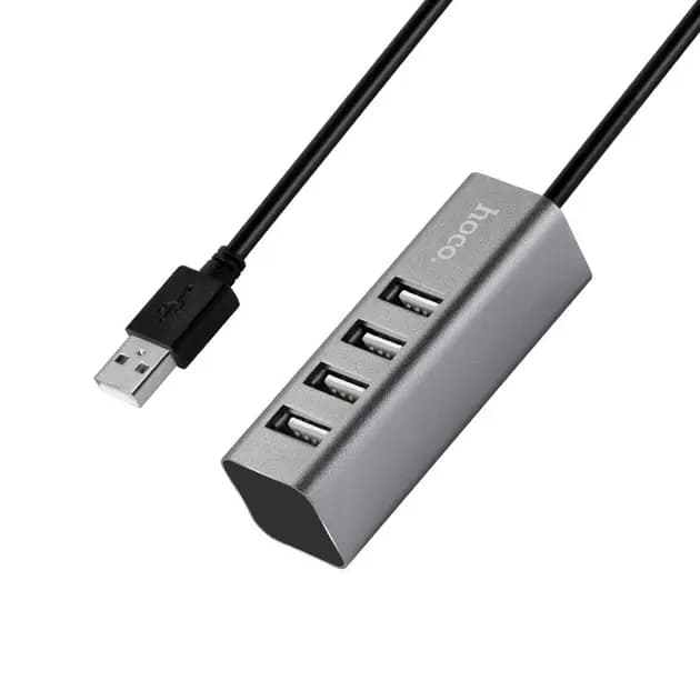 Хаб USB - 4 USB - Hoco HB1 (80 см) (tarnish) — фото 2