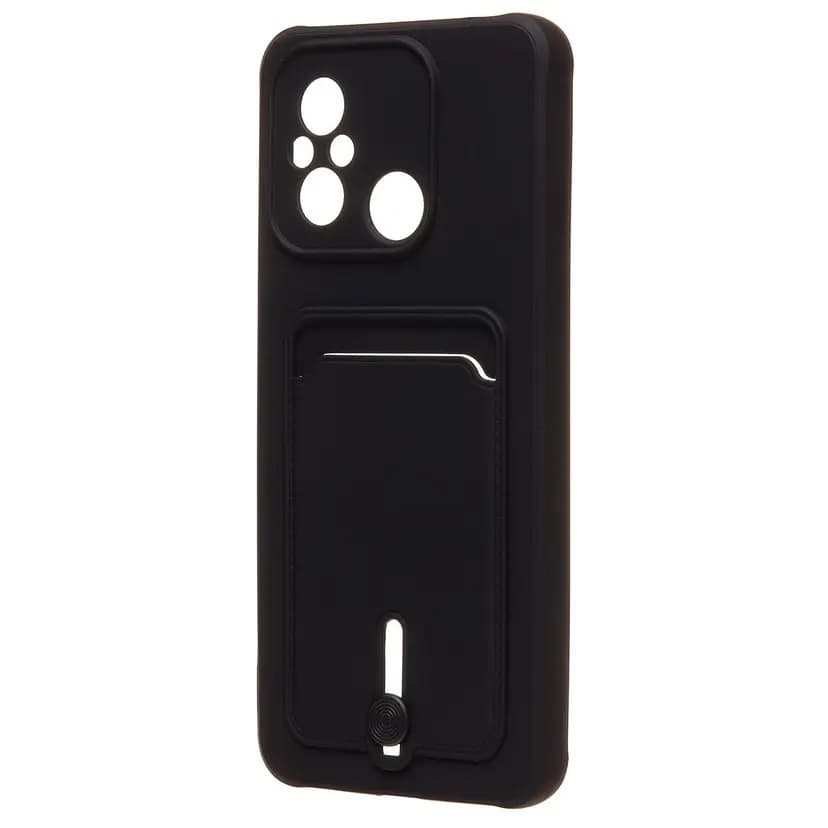 Чехол-накладка с картхолдером - SC304 для Redmi 12C/Poco C55 (black)