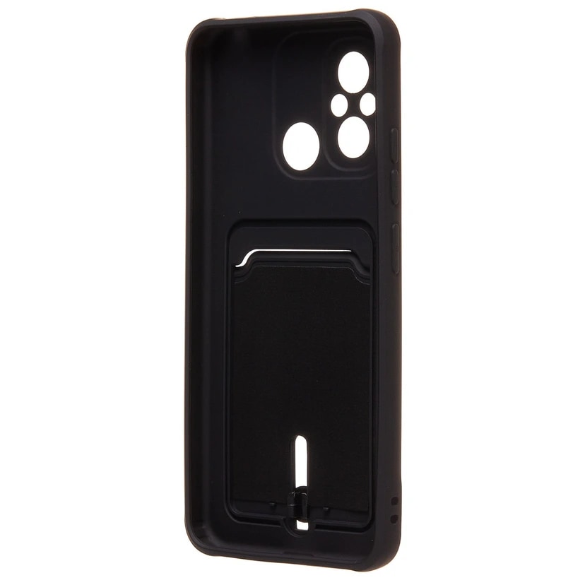 Чехол-накладка с картхолдером - SC304 для Redmi 12C/Poco C55 (black) — фото 2