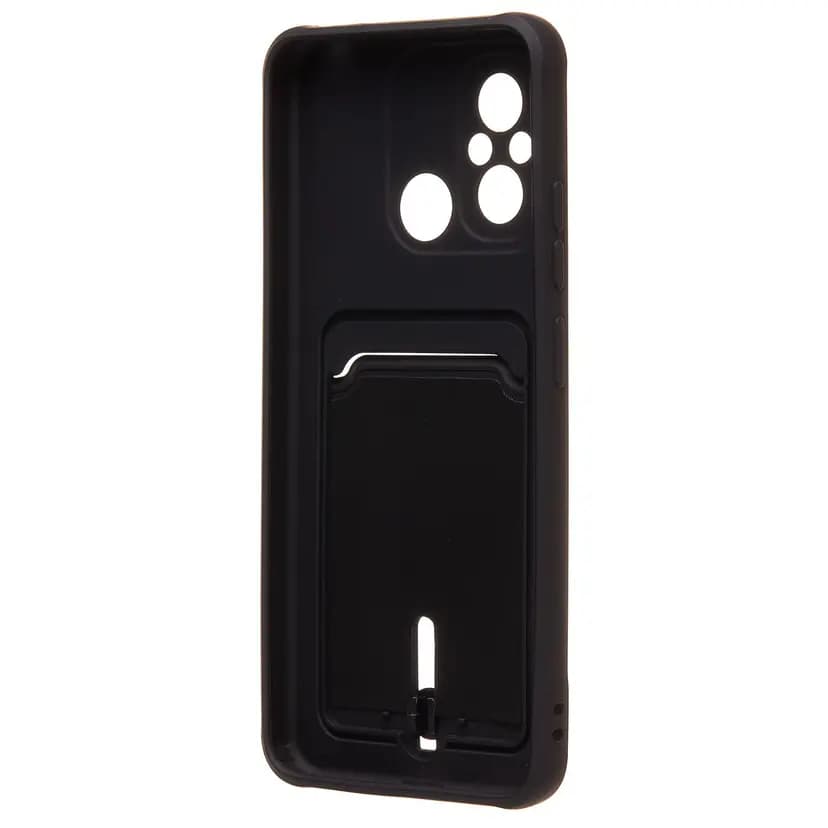 Чехол-накладка с картхолдером - SC304 для Redmi 12C/Poco C55 (black) — фото 2