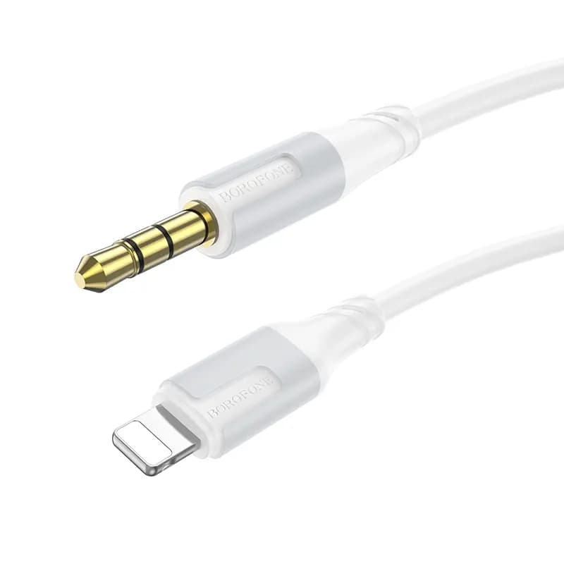 Кабель Apple lightning - 3.5 jack - Borofone BL19 Creator (100 см) (white) — фото 2