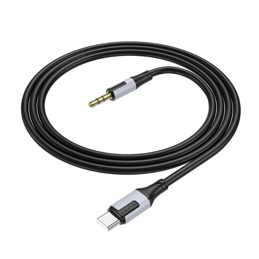 Кабель Type-C - 3.5 jack - Borofone BL19 Creator (100 см) (black) — фото 2