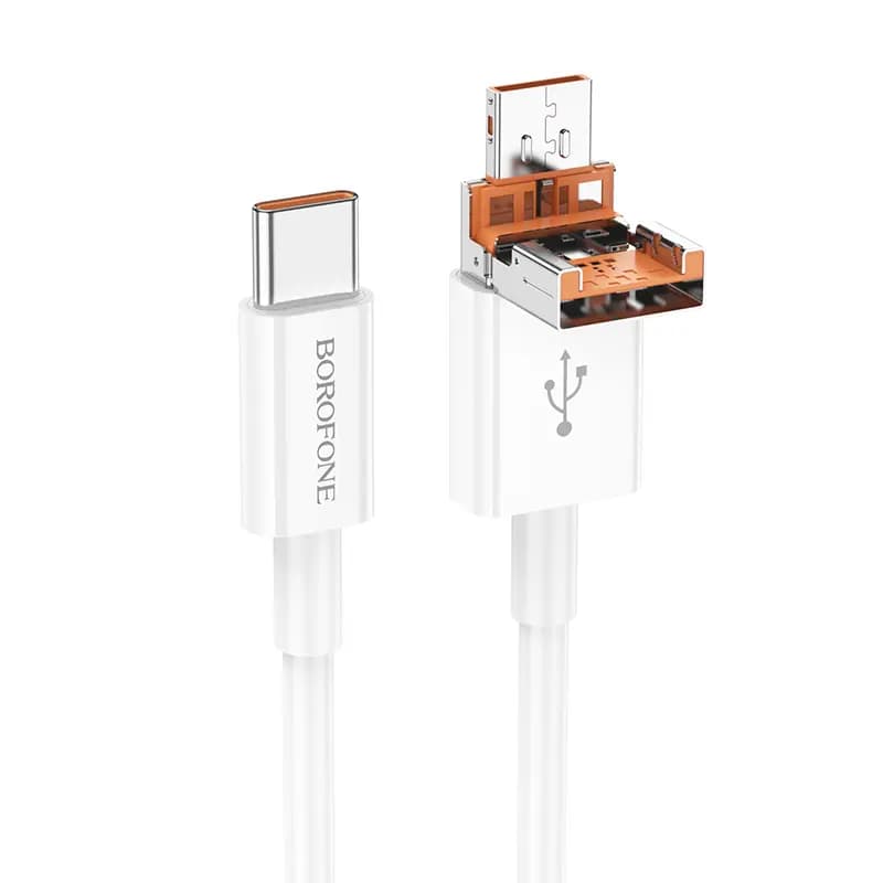 Кабель USB - Type-C - Borofone BX102 Winner (100 см) (white) — фото 2
