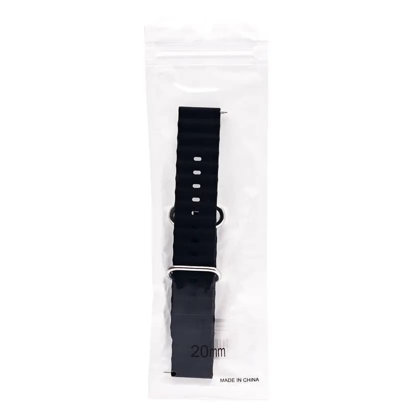 Ремешок на застёжке - WB35 Ocean Band универсальный 20 мм (black)