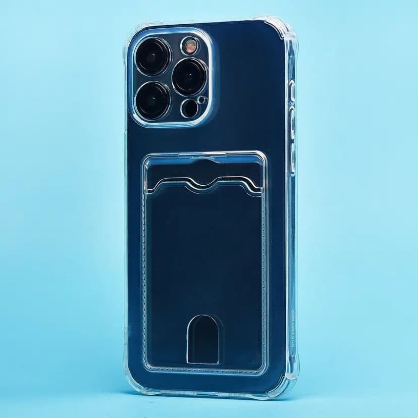 Чехол-накладка с картхолдером - SC276 для Apple iPhone 15 Pro Max (transparent)