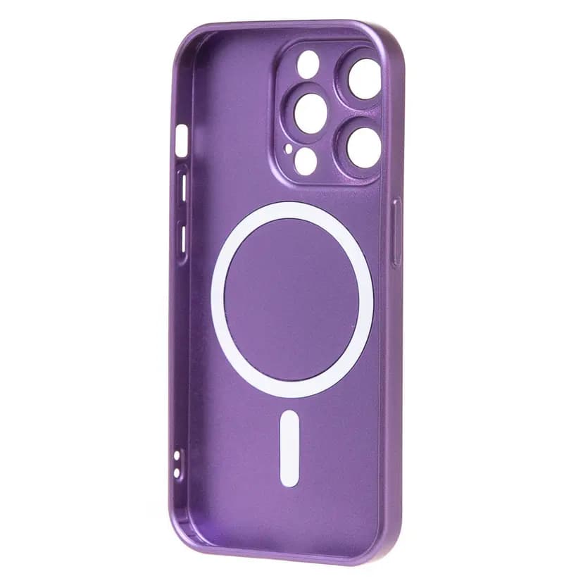 Чехол-накладка - SM020 Matte SafeMag для Apple iPhone 15 Pro (purple) — фото 2
