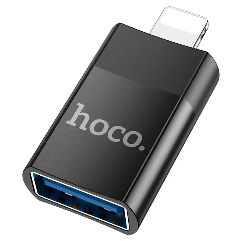 Адаптер Apple lightning - USB - Hoco UA17 (black) — фото 2
