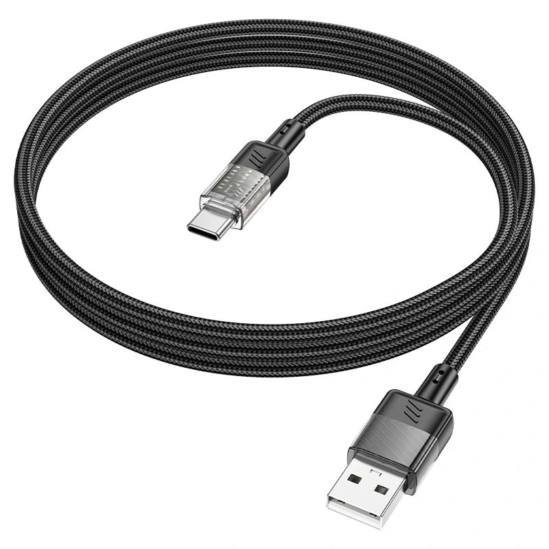 Кабель USB - Type-C - Hoco U129 Spirit (120 см) (black)