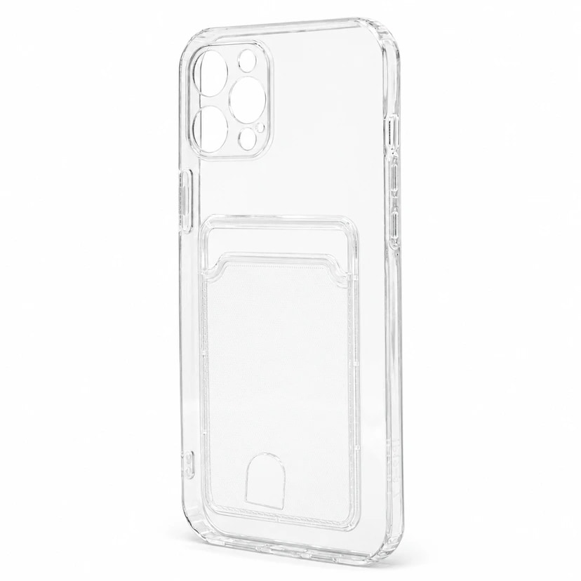 Чехол-накладка с картхолдером - SC276 для Apple iPhone 12 Pro Max (transparent)