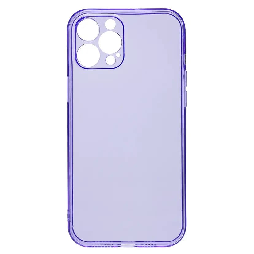 Чехол-накладка - SC344 для Apple iPhone 12 Pro Max (transparent/violet) — фото 2