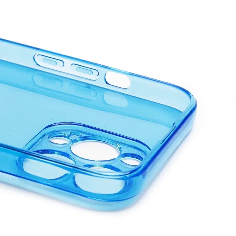 Чехол-накладка - SC344 для Apple iPhone 13 Pro (transparent/blue) — фото 2