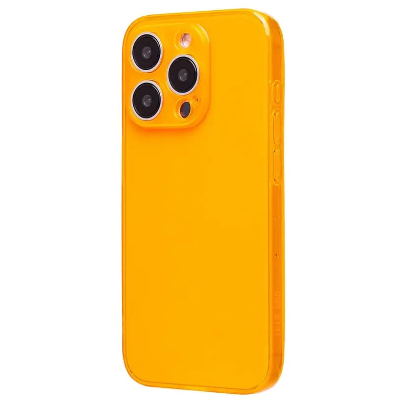 Чехол-накладка - SC344 для Apple iPhone 15 Pro (transparent/orange)