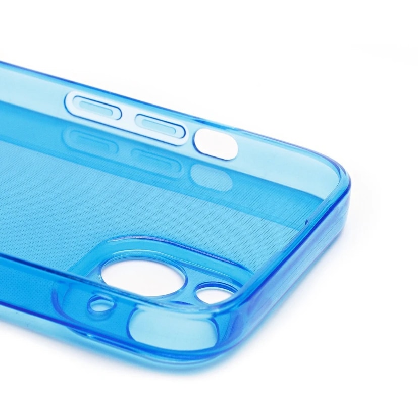 Чехол-накладка - SC344 для Apple iPhone 15 (transparent/blue) — фото 2