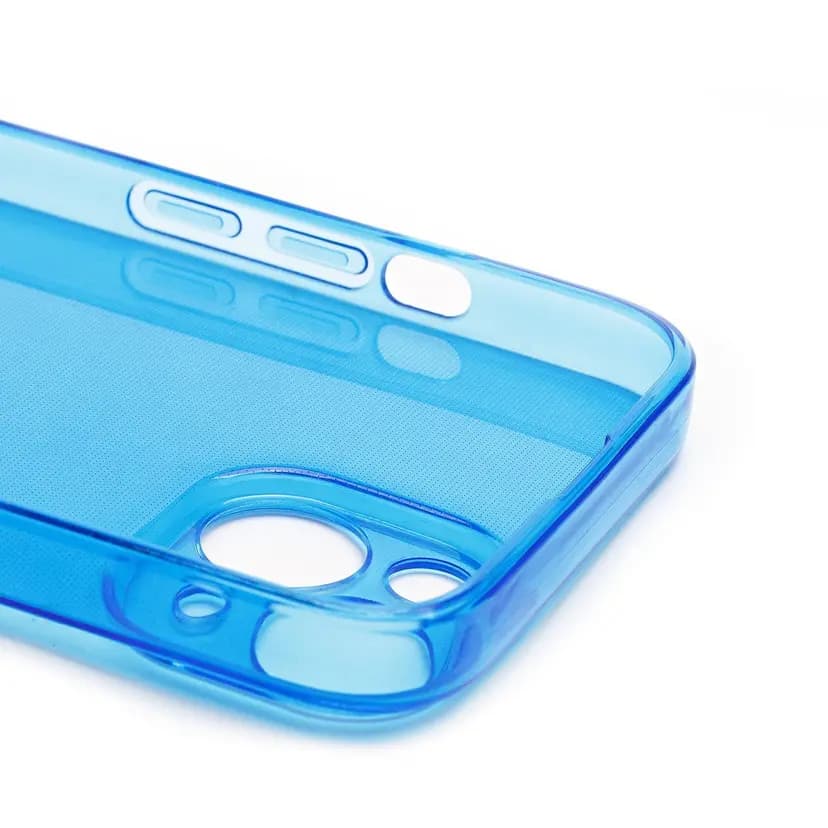 Чехол-накладка - SC344 для Apple iPhone 15 (transparent/blue) — фото 2