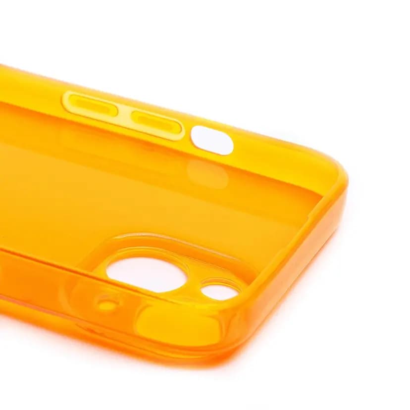 Чехол-накладка - SC344 для Apple iPhone 15 (transparent/orange) — фото 2