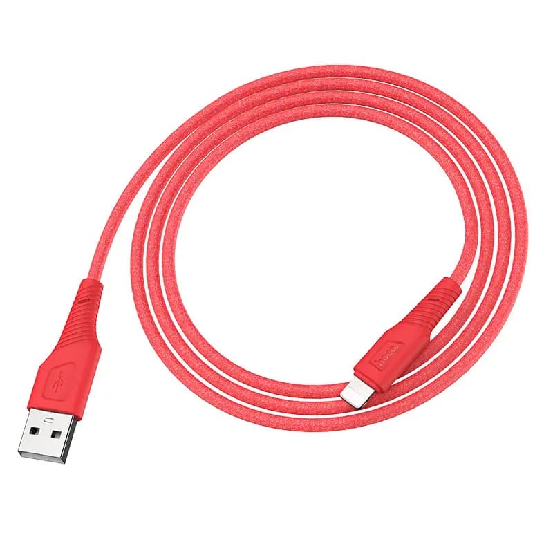 Кабель USB - Apple lightning - Hoco X58 Airy silicone (100 см) (red) — фото 2