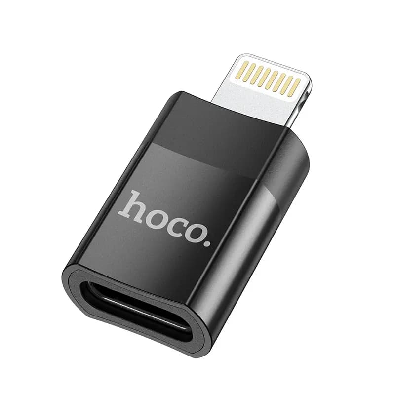 Адаптер Apple lightning - Type-C - Hoco UA17 (black) — фото 2