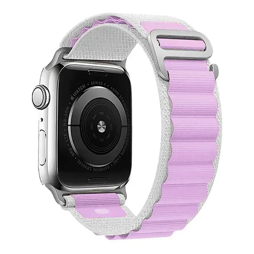 Ремешок на застёжке - Alpine Loop для Apple Watch 38/40/41 мм (white/light violet) — фото 2