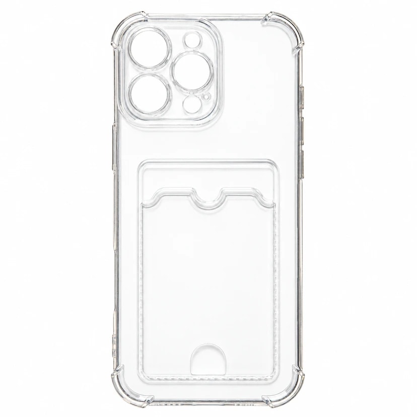 Чехол-накладка с картхолдером - SC276 для Apple iPhone 16 Pro Max (transparent) — фото 2