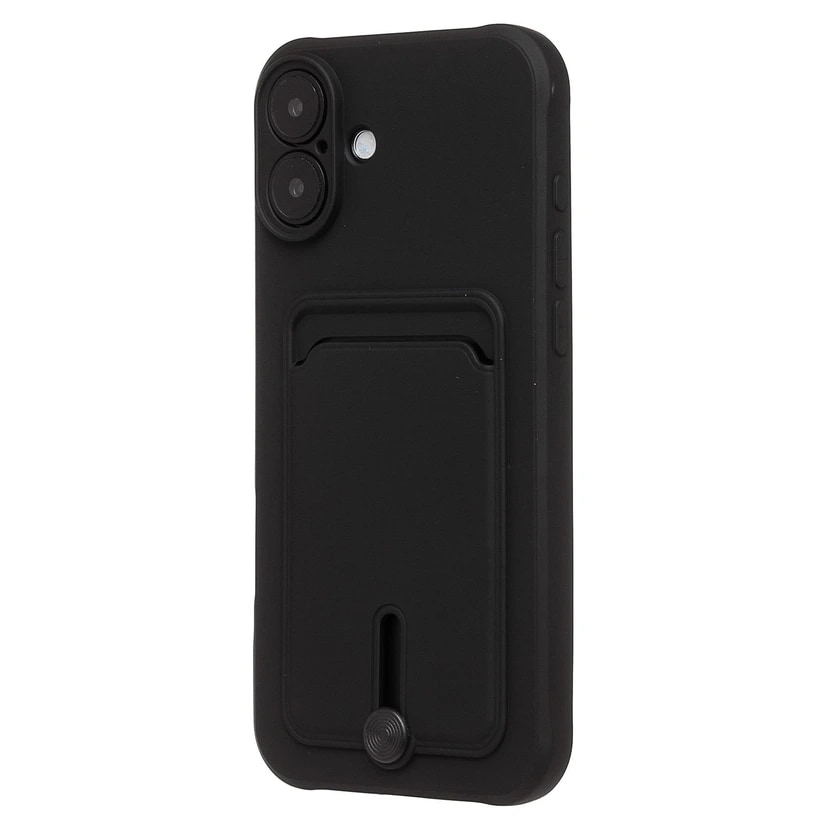Чехол-накладка с картхолдером - SC304 для Apple iPhone 16 Plus (black)