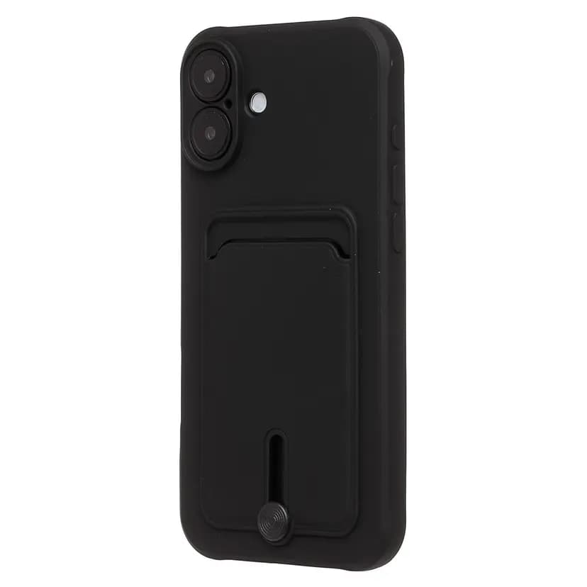 Чехол-накладка с картхолдером - SC304 для Apple iPhone 16 Plus (black)