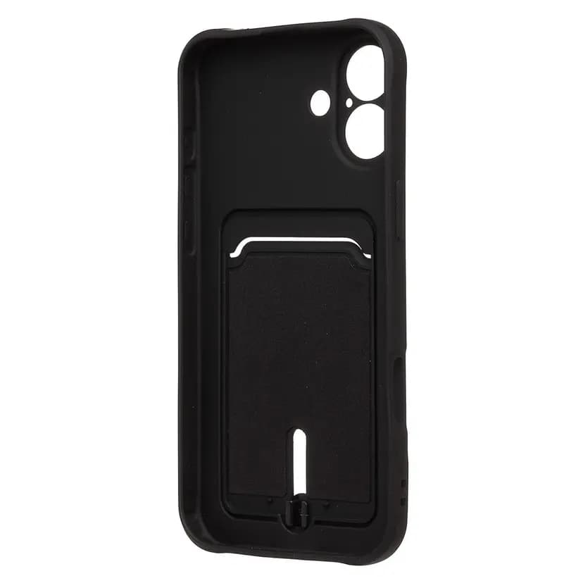 Чехол-накладка с картхолдером - SC304 для Apple iPhone 16 Plus (black) — фото 2