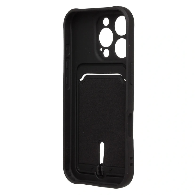 Чехол-накладка с картхолдером - SC304 для Apple iPhone 16 Pro (black) — фото 2