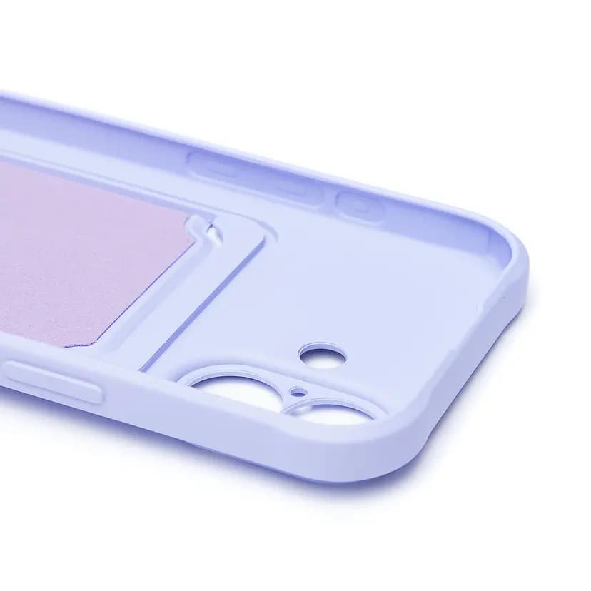 Чехол-накладка с картхолдером - SC304 для Apple iPhone 16 (light violet) — фото 2