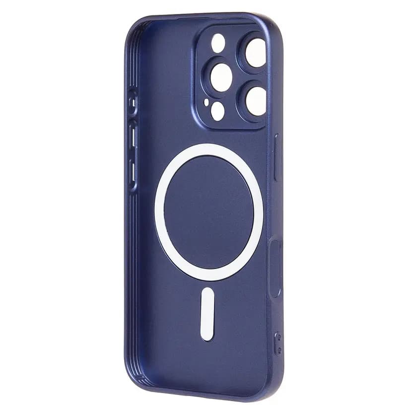 Чехол-накладка - SM020 Matte SafeMag для Apple iPhone 16 Pro (dark blue) — фото 2