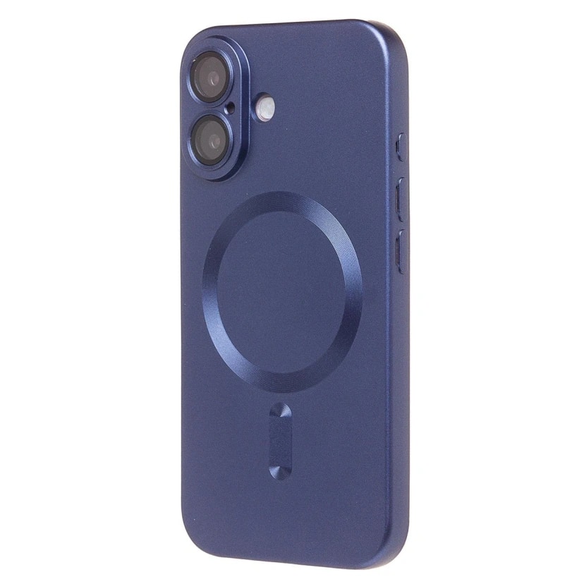 Чехол-накладка - SM020 Matte SafeMag для Apple iPhone 16 (dark blue)