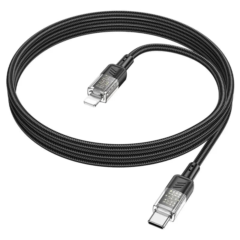 Кабель Type-C - Apple lightning - Hoco U129 Spirit (120 см) (black) — фото 2
