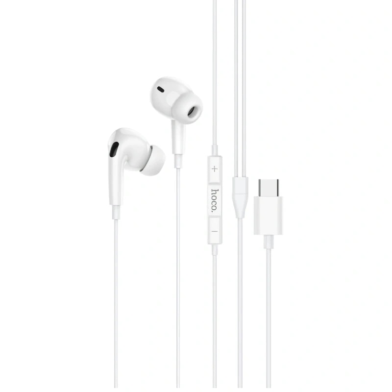 Наушники проводные Type-C - Hoco M101 Pro Crystal (white)