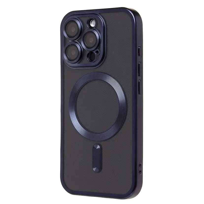 Чехол-накладка - SM027 SafeMag для Apple iPhone 16 Pro (blue titanium)