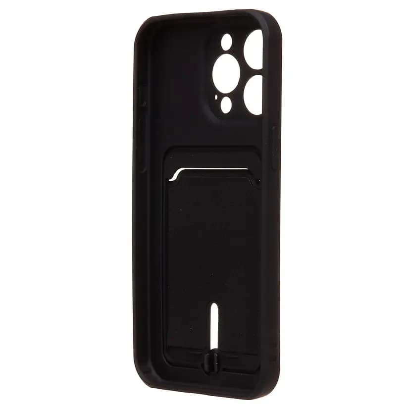 Чехол-накладка с картхолдером - SC304 для Apple iPhone 15 Pro Max (black) — фото 2