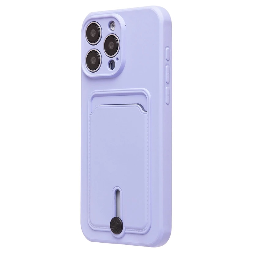 Чехол-накладка с картхолдером - SC304 для Apple iPhone 15 Pro Max (light violet)