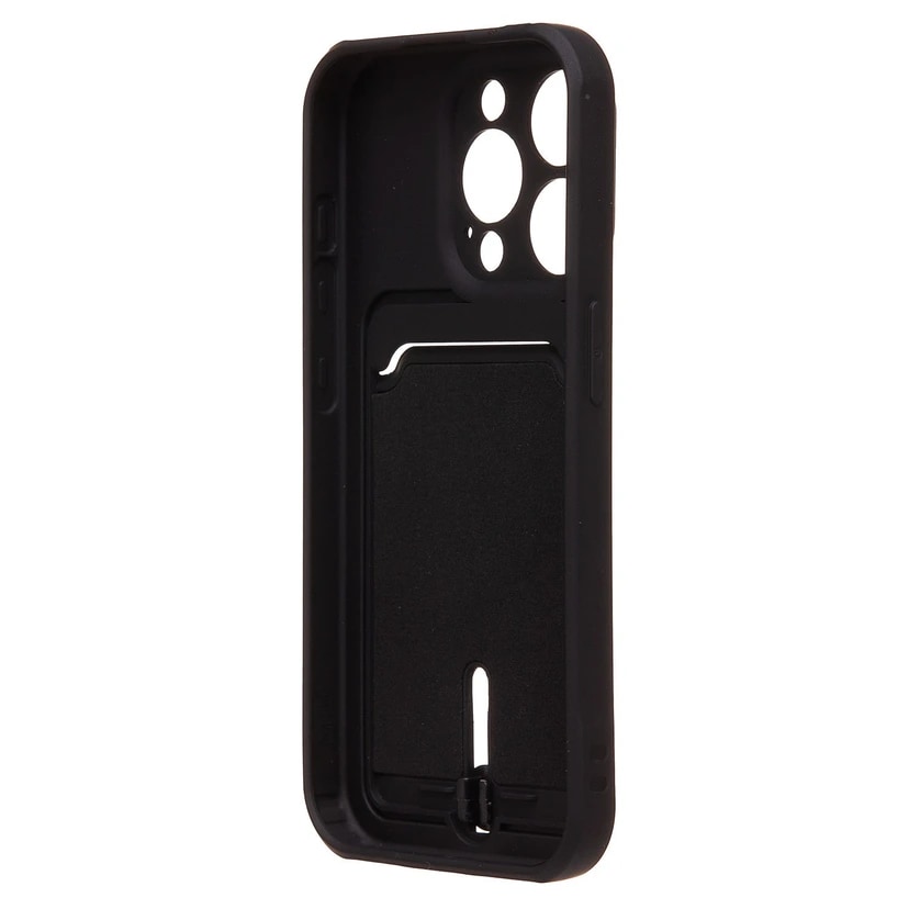 Чехол-накладка с картхолдером - SC304 для Apple iPhone 15 Pro (black) — фото 2