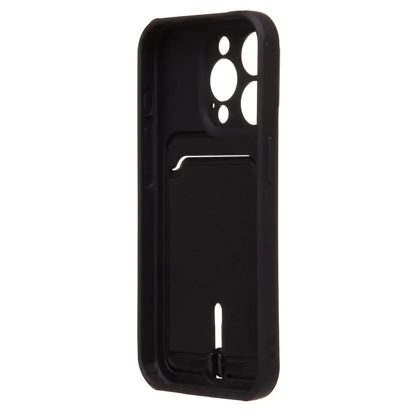 Чехол-накладка с картхолдером - SC304 для Apple iPhone 15 Pro (black) — фото 2